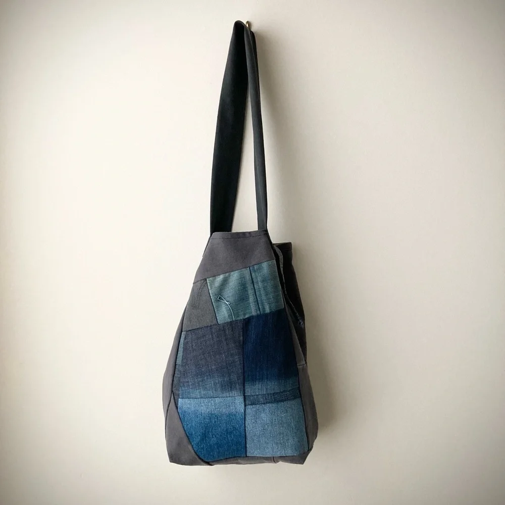 joodito origami cocoon sling crossbody hobo tote bag handbag japanese patchwork - Picture 6 of 10